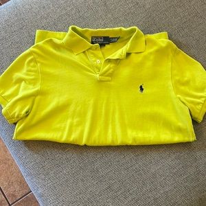 Polo Ralph Lauren - Neon Yellow/green with blue emblem.